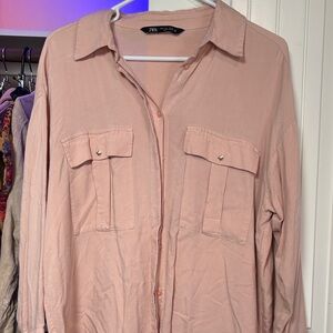 Zara Blush Pink Casual Shirt